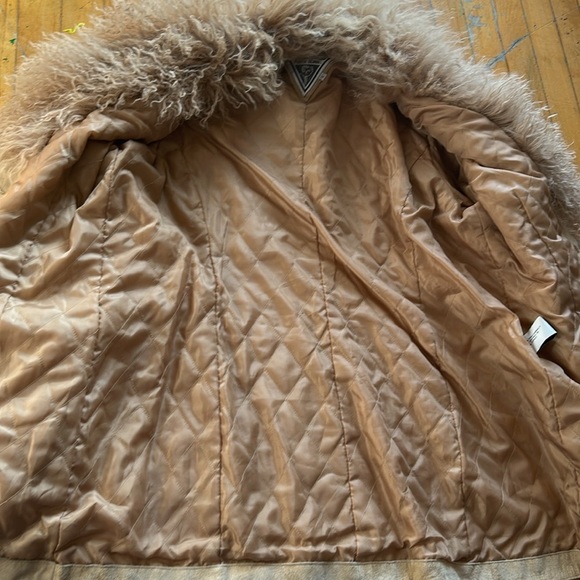 Vintage marvin richards Tan mongolian lamb suede Women's penny lane coat - Picture 4 of 9